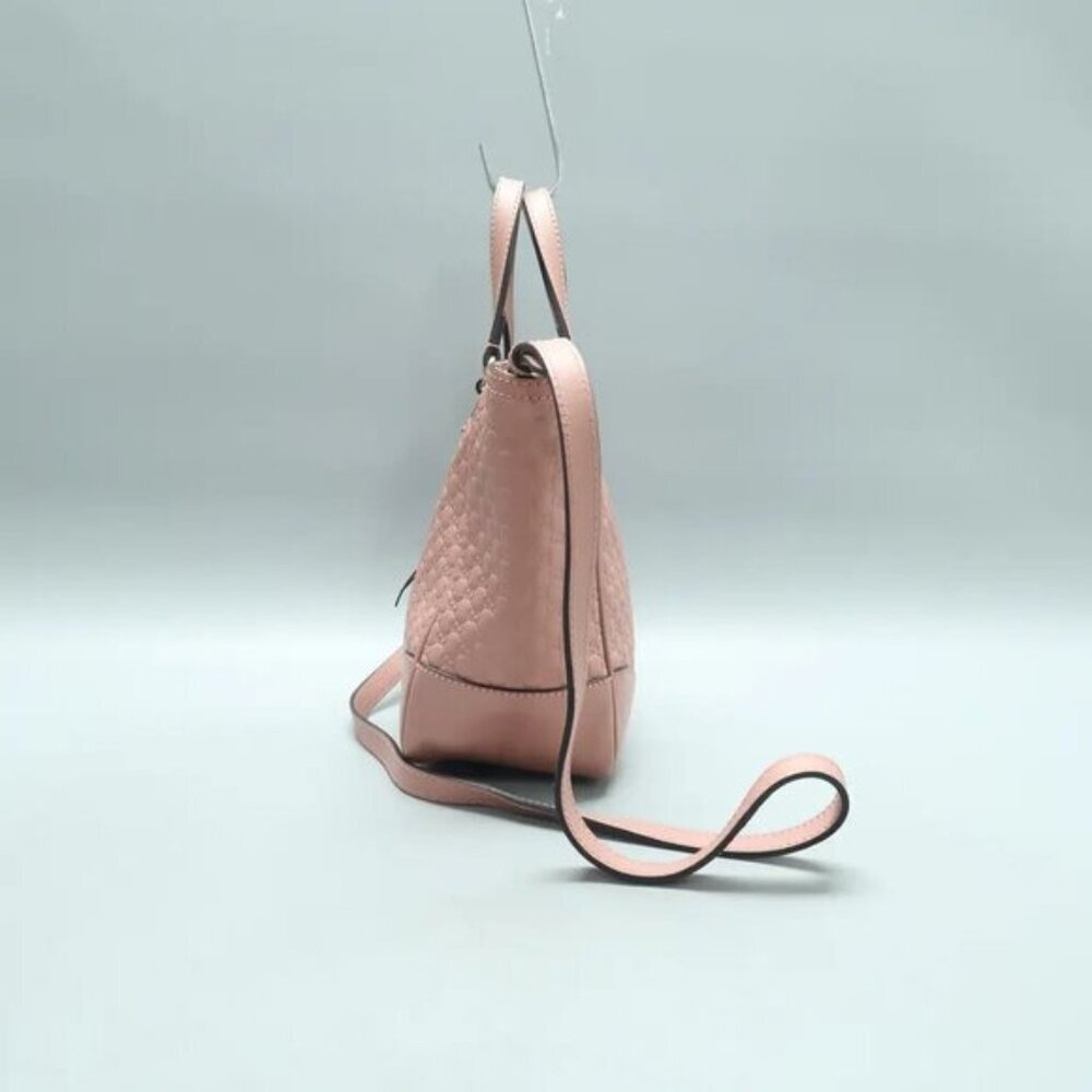 Authentic Gucci Bree Guccissima Leather Tote Bag Pink Crossbody Luxury Handbag - Picture 3 of 12